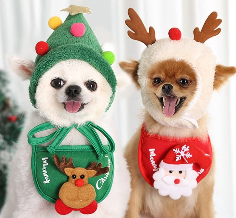 Touquinha e bandana para Natal